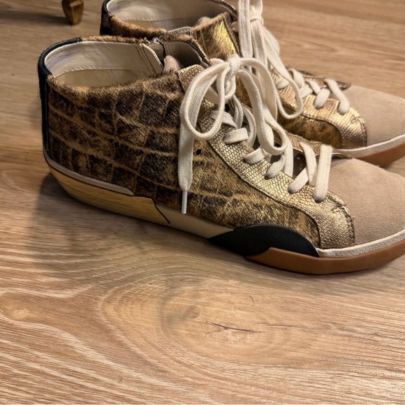 🆕 Dolce Vita Zoel Mixed Media High-top Sneakers Sz 8.5 - Picture 3 of 12